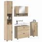 Preview: Badezimmermöbel Set mit Tür 5 pcs Sonoma Eiche 30 x 35 x 192 cm