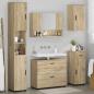 Preview: Badezimmermöbel Set mit Tür 5 pcs Sonoma Eiche 30 x 35 x 192 cm