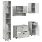 Preview: Badezimmermöbel Set mit Regal 5 pcs Betongrau 30 x 35 x 192 cm