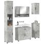 Preview: Badezimmermöbel Set mit Regal 5 pcs Betongrau 30 x 35 x 192 cm
