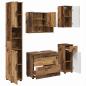 Preview: Badezimmermöbel Set mit Regal 5 pcs Altholz 30 x 35 x 192 cm