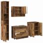 Preview: Badezimmermöbel Set mit Regal 4 pcs Altholz 30 x 35 x 192 cm