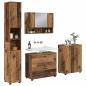 Preview: Badezimmermöbel Set mit Regal 4 pcs Altholz 30 x 35 x 192 cm