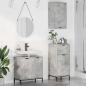 Preview: ARDEBO.de - Badezimmermöbel Set mit Regal 3 pcs Betongrau 39,5 x 36 x 88 cm
