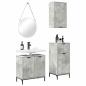 Preview: Badezimmermöbel Set mit Regal 3 pcs Betongrau 39,5 x 36 x 88 cm
