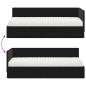 Preview: Eckbettgestell mit Matratze Schwarz 80 x 200 cm Samt