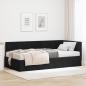 Preview: ARDEBO.de - Eckbettgestell mit Matratze Schwarz 100 x 200 cm Samt