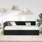 Preview: Eckbettgestell mit Matratze Schwarz 100 x 200 cm Samt