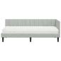 Preview: Eckbettgestell mit Matratze Hellgrau 80 x 200 cm Samt