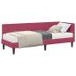 Preview: Eckbettgestell mit Matratze Weinrot 80 x 200 cm Samt