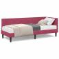 Preview: Eckbettgestell mit Matratze Weinrot 80 x 200 cm Samt