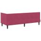 Preview: Eckbettgestell mit Matratze Weinrot 80 x 200 cm Samt