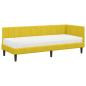 Preview: Eckbettgestell mit Matratze mit Kopfteil Gelb 80 x 200 cm Samt