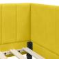 Preview: Eckbettgestell mit Matratze mit Kopfteil Gelb 80 x 200 cm Samt