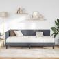 Preview: Eckbettgestell mit Matratze Dunkelgrau 90 x 190 cm Samt