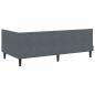 Preview: Eckbettgestell mit Matratze Dunkelgrau 90 x 190 cm Samt