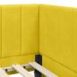 Preview: Eckbettgestell mit Matratze mit Kopfteil Gelb 90 x 190 cm Samt