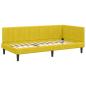 Preview: Eckbettgestell mit Matratze mit Kopfteil Gelb 90 x 190 cm Samt