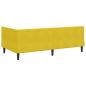 Preview: Eckbettgestell mit Matratze mit Kopfteil Gelb 90 x 190 cm Samt