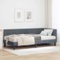 Preview: ARDEBO.de - Eckbettgestell mit Matratze Dunkelgrau 90 x 200 cm Samt