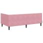 Preview: Eckbettgestell mit Matratze mit Kopfteil Rosa 90 x 200 cm Samt