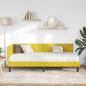 Preview: Eckbettgestell mit Matratze mit Kopfteil Gelb 90 x 200 cm Samt