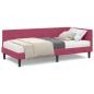 Preview: Eckbettgestell mit Matratze Weinrot 100 x 200 cm Samt