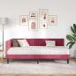 Preview: Eckbettgestell mit Matratze Weinrot 100 x 200 cm Samt