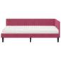 Preview: Eckbettgestell mit Matratze Weinrot 100 x 200 cm Samt