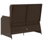 Preview: Gartenbank mit Kissen Braun Poly Rattan