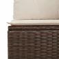 Preview: Gartenbank mit Kissen Braun Poly Rattan