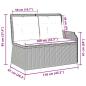 Preview: Gartenbank mit Kissen Braun Poly Rattan