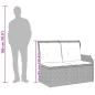 Preview: Gartenbank mit Kissen Braun Poly Rattan