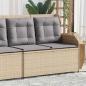 Preview: Gartenbank mit Kissen Beige Poly Rattan