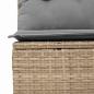 Preview: Gartenbank mit Kissen Beige Poly Rattan