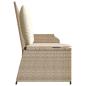Preview: Gartenbank mit Kissen Beige Poly Rattan