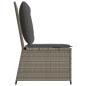 Preview: Gartensofa mit Kissen Grau Poly Rattan