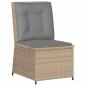 Preview: Gartensofa mit Kissen Beige Poly Rattan