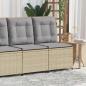 Preview: Gartensofa mit Kissen Beige Poly Rattan