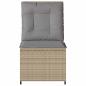Preview: Gartensofa mit Kissen Beige Poly Rattan