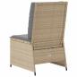 Preview: Gartensofa mit Kissen Beige Poly Rattan