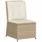 Preview: Gartensofa mit Kissen Beige Poly Rattan