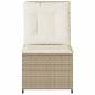 Preview: Gartensofa mit Kissen Beige Poly Rattan