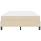 Preview: Boxspringbett mit Matratze Creme 120 x 190 cm Stoff