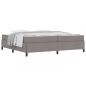 Preview: Boxspringbett Taupe und Schwarz 200 x 200 cm