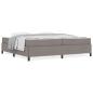 Preview: Boxspringbett Taupe und Schwarz 200 x 200 cm
