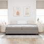 Preview: Boxspringbett Taupe und Schwarz 200 x 200 cm
