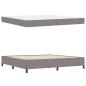 Preview: Boxspringbett Taupe und Schwarz 200 x 200 cm