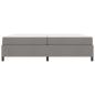 Preview: Boxspringbett Taupe und Schwarz 200 x 200 cm