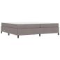 Preview: Boxspringbett Taupe und Schwarz 200 x 200 cm